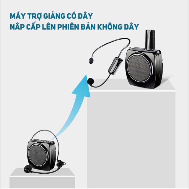 Mic không dây cao cấp Takstar HM-200W sử dụng sóng UHF kết nối loa trợ giảng, loa kéo, amly Bảo Hành 1 Năm