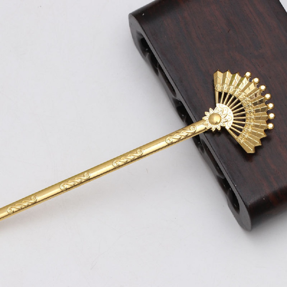 Trâm Cài Tóc Kim Loại Hình Quạt Thời Trang Cho Nữ