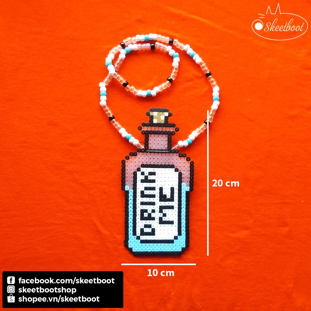 Vòng kandi Drink Me CÓ ĐÈN LED - vòng cổ perler bình nước drink me - phụ kiện rave edm festival