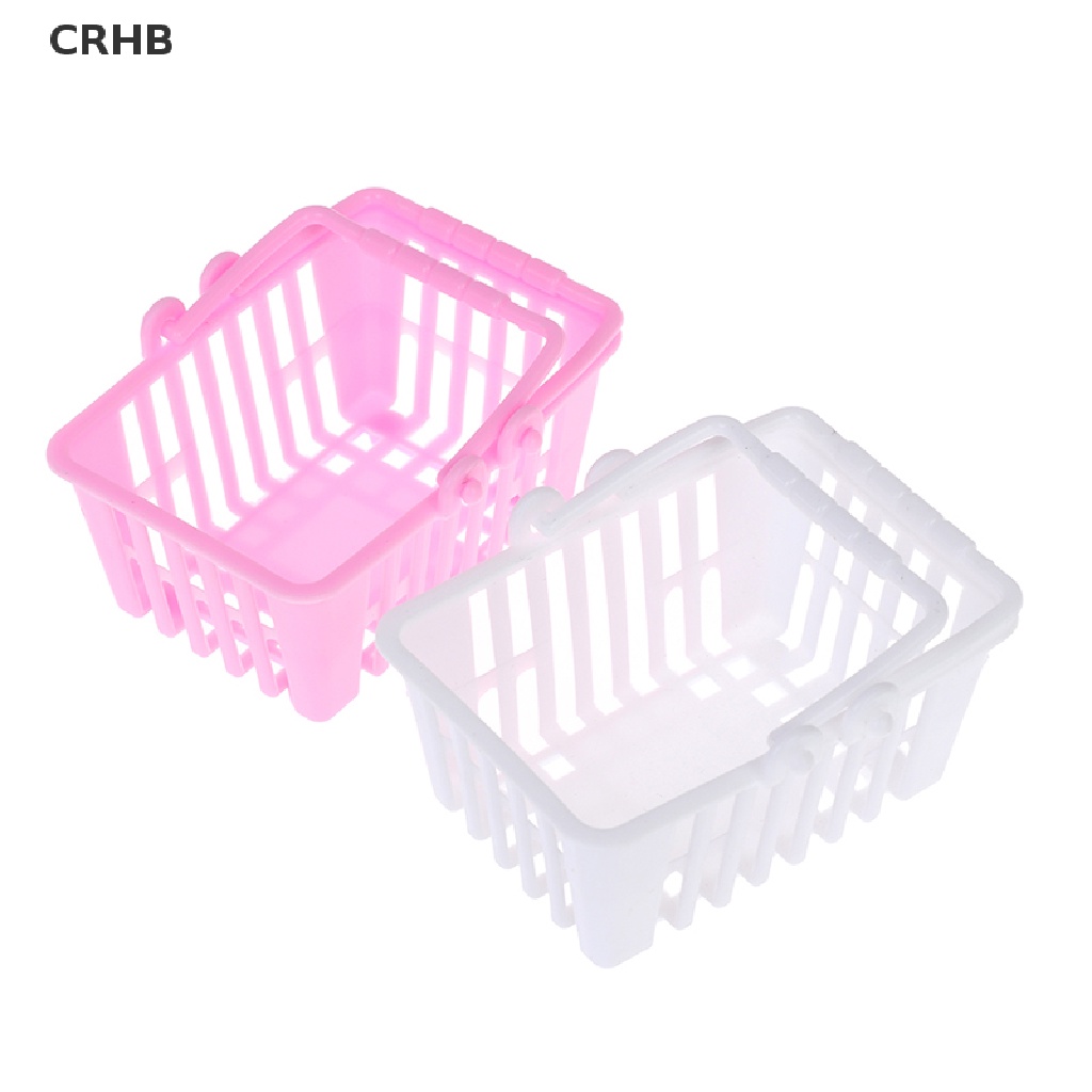 Crhb Set 2 Giỏ Mua Sắm Đồ Chơi Mini Cho Nhà Búp Bê Mới