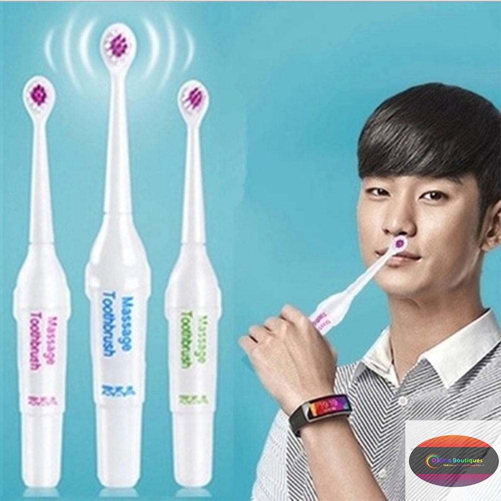 (Gía Sỉ) Bàn Chải - Máy Đánh Răng Massage Toothbrush - Bằng Điện Tặng 3 Đầu Bàn Chải (chạy pin tiểu)