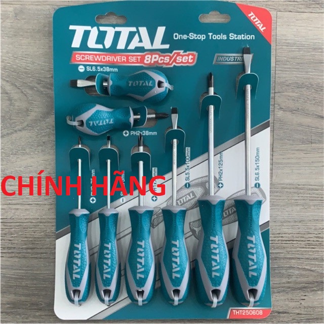 ĐỒ NGHỀ TOTAL Bộ 8 tua vít THT250608