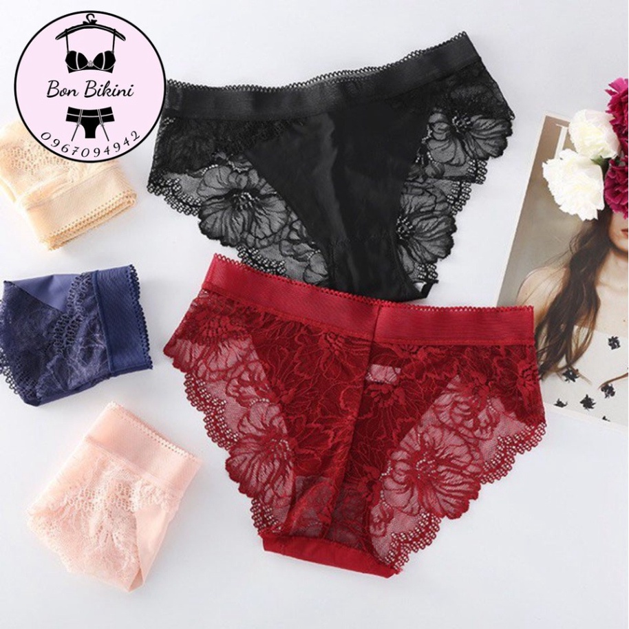 Quần Lót nữ Su Hoa Pha Ren Thái mềm mịn thoáng mát co dãn tốt ms 8423
