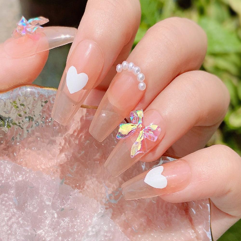 BORAG Hộp Phụ Kiện 3D Trong Suốt Trang Trí Móng Tay