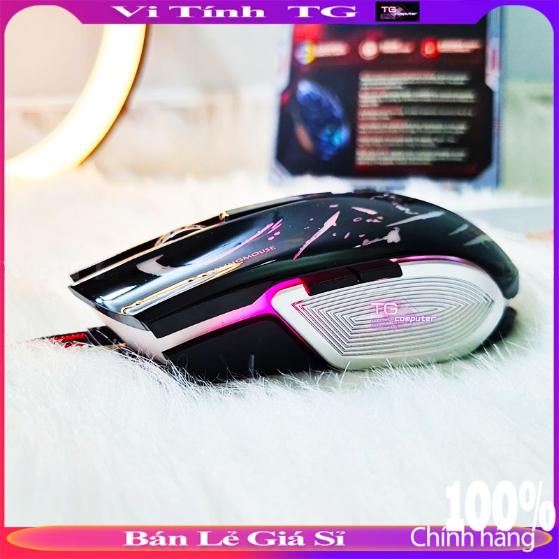 Chuột máy tính gaming có dây có led giá rẻ BT GM100 Vi tính TG