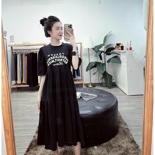 Váy Bầu Đầm Bầu Cao Cấp Thiết Kế Sang Chảnh Shopdambau-MA1098 Đầm bầu mùa hè chất cotton co giãn 4 chiều