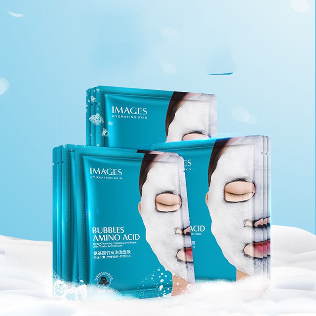 Mặt nạ sủi bọt thải độc Than Tre Images Hydrating Skin Bubbles Amino Acid IMAGES Nội Địa