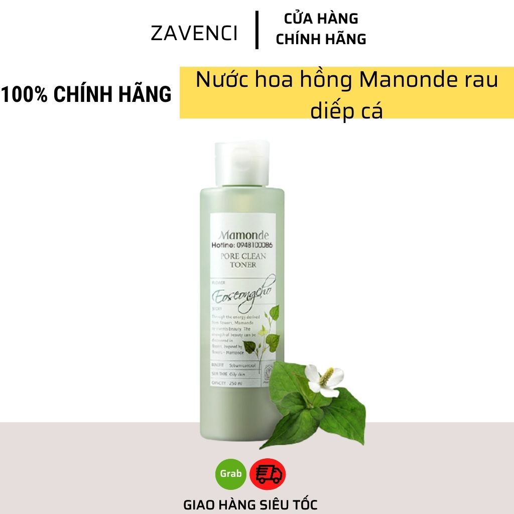 Nước hoa hồng MAMONDE Pore Clean Toner dưỡng ẩm cho da dầu mụn 250ml - Zavenci