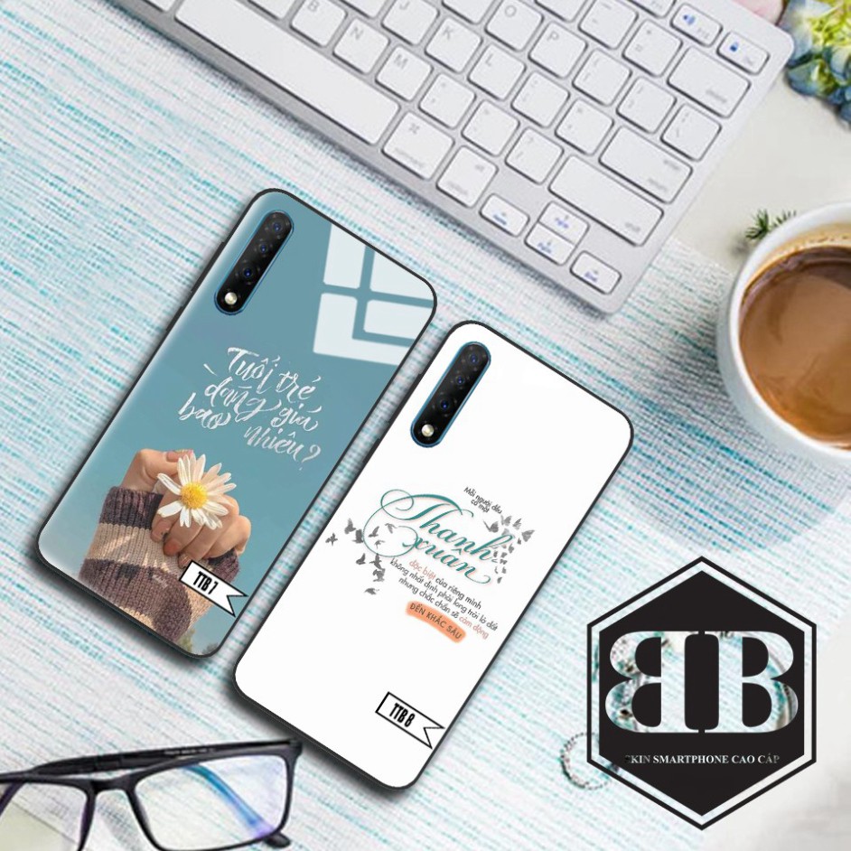 Ốp lưng kính cường lực Vsmart Live hình in theo yêu cầu