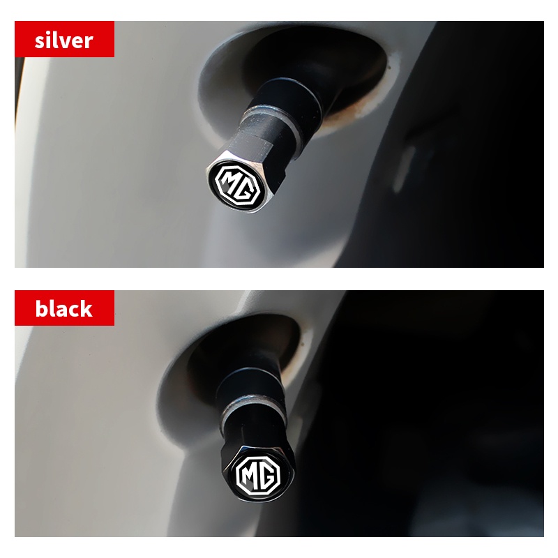 Bộ 4 Nắp Van Bánh Xe Hơi Bằng Nhôm Hình Lục Giác Cho MG ZS GS 5 Gundam 350 TF GT 6