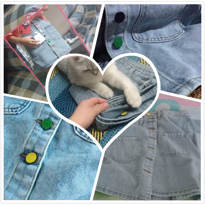 Chân Váy Denim Chữ A Lưng Cao Phong Cách Hàn Quốc | BigBuy360 - bigbuy360.vn