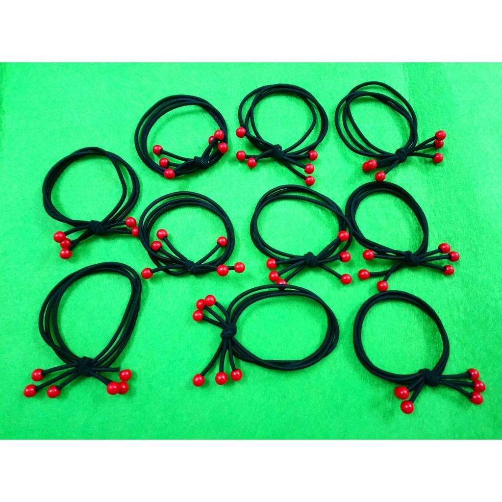 combo 10 cột tóc nhiều tầng, cột tóc sơ ri. màu đỏ y hình lun. cột tóc phong cách Hàn Quốc. giá 38k 10 cái