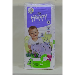 Bỉm T4, tã dán cao cấp BELLA HAPPY nhập khẩu Pháp 46 miếng cho bé 8-18kg thoáng mát, thấm hút, chống tràn