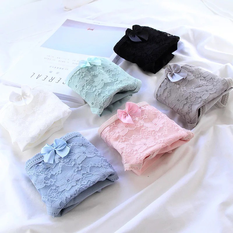 Quần Lót Nữ Cotton Phối Ren Hoa kháng khuẩn cạp ôm trẻ trung quyến rũ mẫu 8031