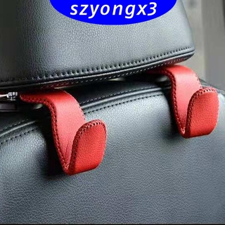 [HeatWave]  Universal Car Seat Back Headrest Hanger Leather Hook Storage Bag