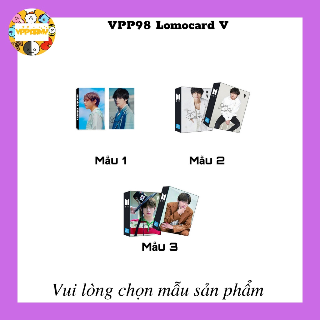 VPP98 Lomocard hình ảnh thành viên V nhóm nhạc BTS
