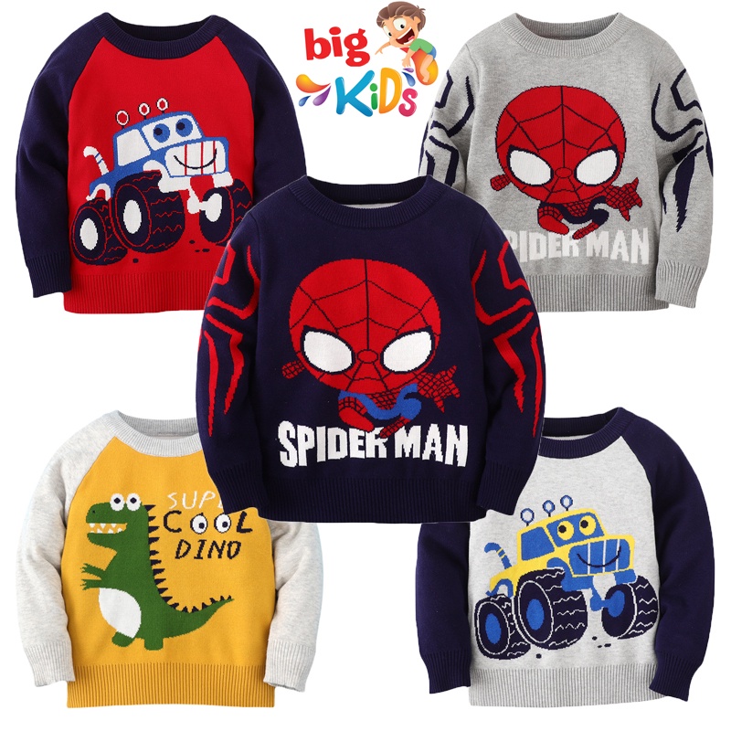 Áo len cho bé trai hàn quốc thời trang trẻ em thu đông 2 đến 7 tuổi BigKids