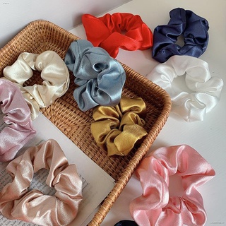 Dây Buộc Tóc Vải Lụa Satin Co Giãn Phong Cách Pháp Cho Nữ