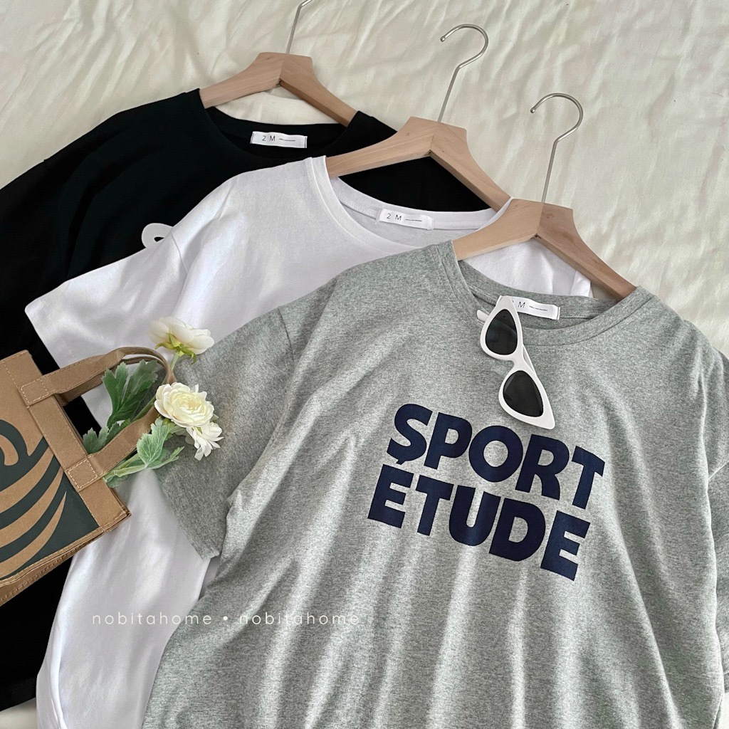 NOBITA HOME - ÁO THUN TAY NGẮN IN CHỮ SPORT ETUDE