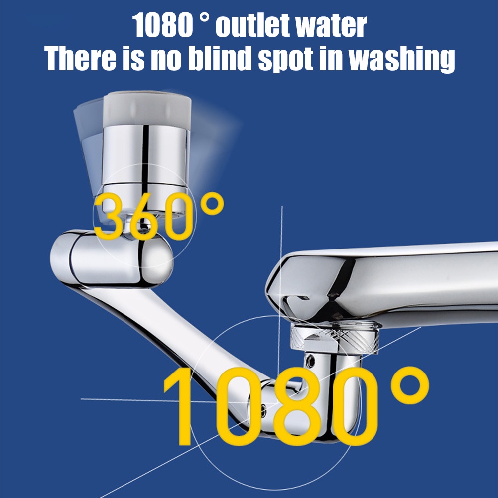 1080° Đầu Nối Dài Vòi Nước Bằng Đồng Cao Cấp Chống Văng Linh Hoạt
