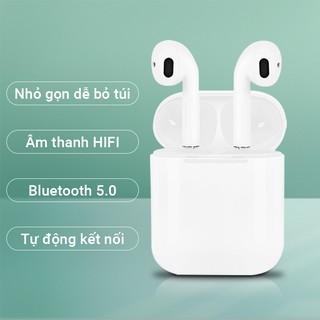 Tai nghe bluetooth TWS Cát Thái i12 nhỏ gọn dễ bỏ túi, vừa vặn với tai thoải mái khi đeo, âm thanh HIFI trung thực