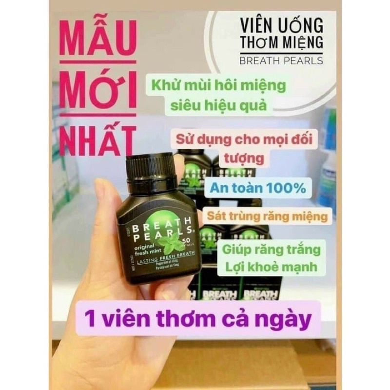 Viên uống thơm miệng thảo dược (50v) giảm mùi miệng