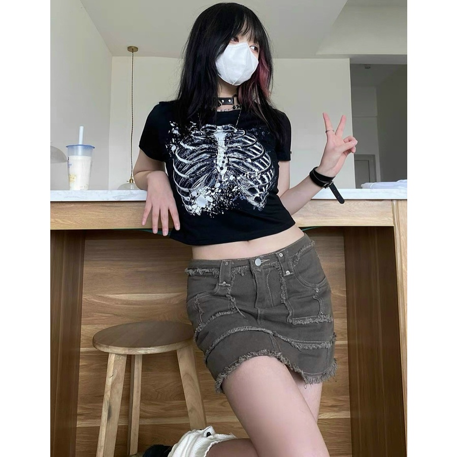 Áo croptop kiểu Basic JOY BABE form ôm 🦏 thun gân xịn co giãn 4 chiều, áo crop top kieu tay ngắn CRON 243 -5D