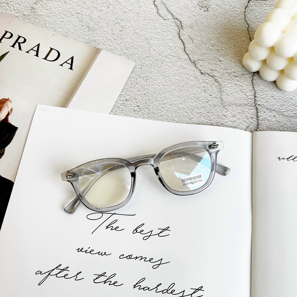 Gọng kính nhựa Day mắt tròn nhiều màu - Kính mắt chống ánh sáng xanh Kihu Eyewear