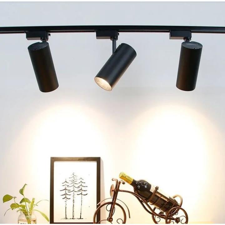 Bộ 3 Đèn Led rọi ray ống bơ 12W trang trí shop