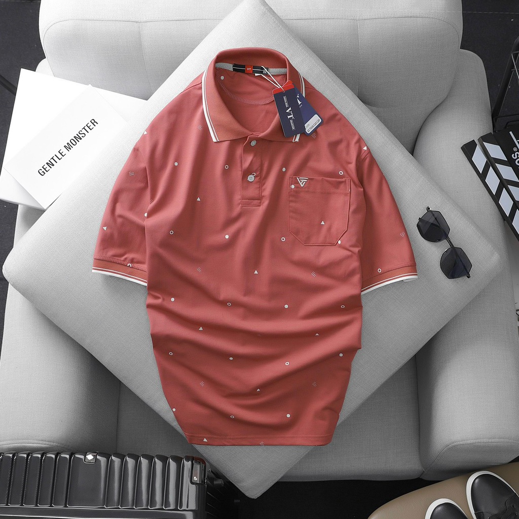 Combo 3 Áo Polo Nam Trung Niên Họa Tiết Thưa Có Cổ Chất Liệu Cotton Thấm Hút Mồ Hôi - Việt Trinh