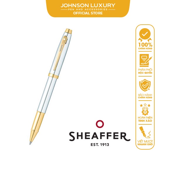 Bút Ký Doanh Nhân Cao Cấp Sheaffer 100 Mạ Chrome và Vàng