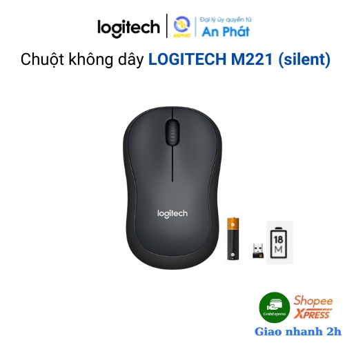 Chuột không dây Logitech M221 (Silent Mouse) - BH 36 tháng