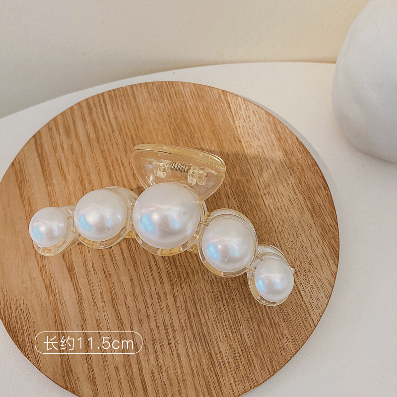 Kẹp Tóc Đính Ngọc Trai Lớn Thanh Lịch Phong Cách Hàn Quốc