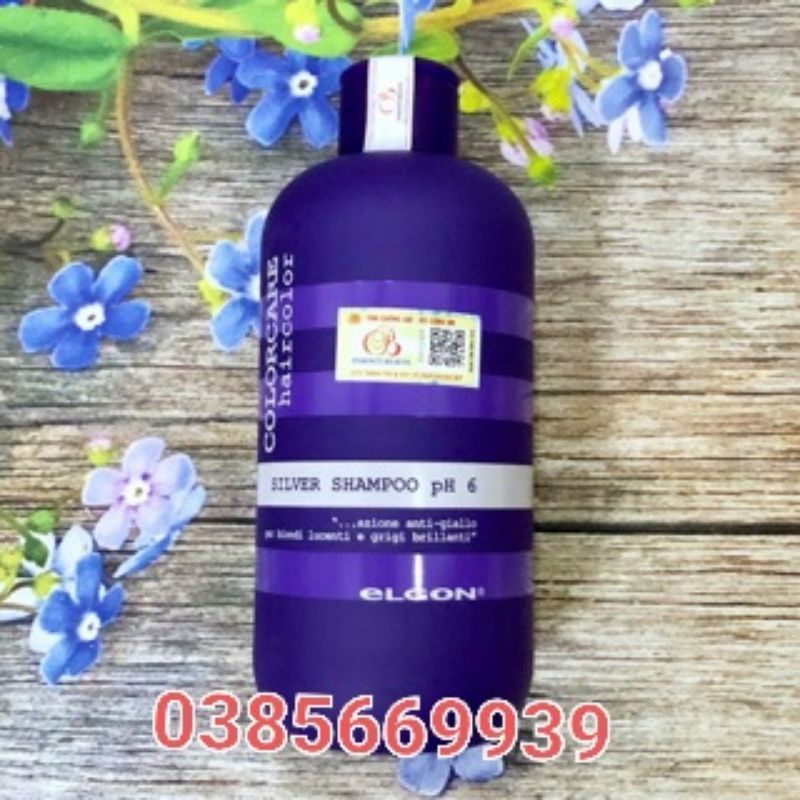 Dầu Gội Tím Elgon Giữ Màu Tóc Cho Nền Tóc Tẩy Sáng, Gội Xanh Khử Cam Đỏ Elgon Giữ Màu Rêu 300ml