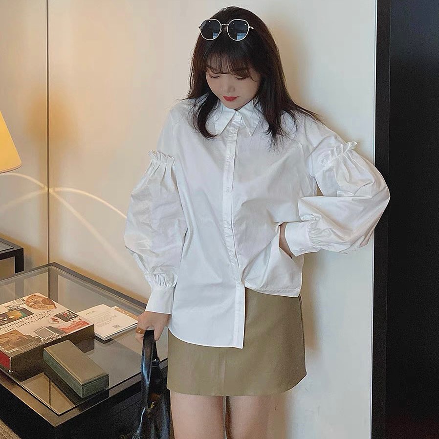 Áo sơ mi bigsize tay nối phồng