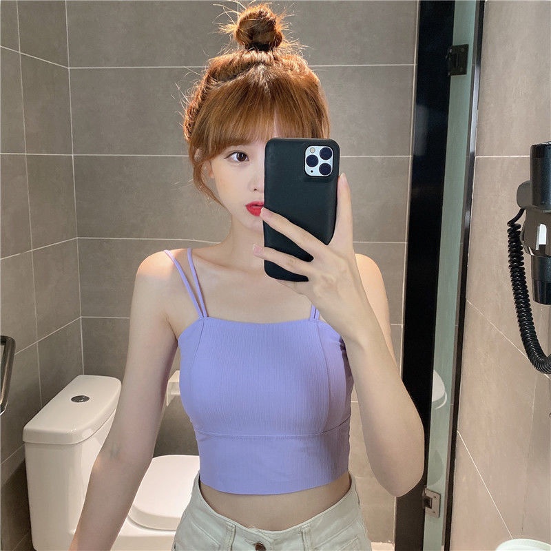 【Yuki】ÁO 2 dây bra có mút ngực xinhh | BigBuy360 - bigbuy360.vn