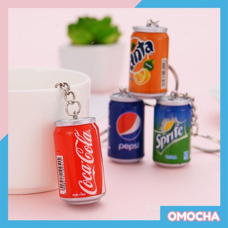 Móc Khoá Mô Phỏng Lon Nước Ngọt 3D Độc Đáo Giống Như Thật