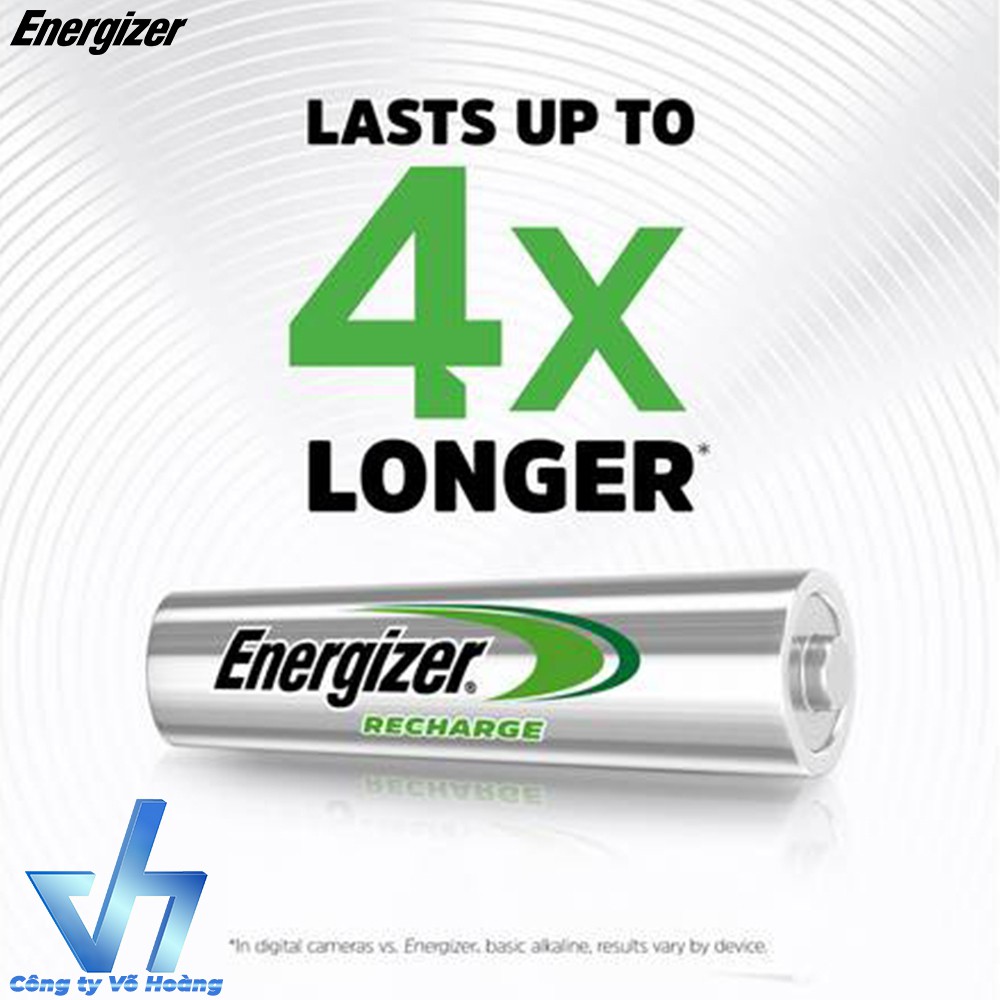 Bộ 4 Pin sạc AAA Energizer Recharge 700mAh (Bạc)