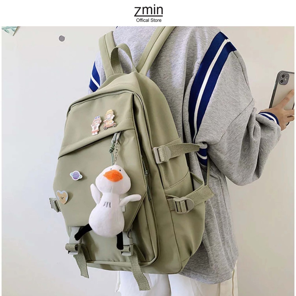 [Mã FATHANG5 giảm 10K đơn 50K] Balo đi học nữ thời trang Zmin, chống thấm nước đựng vừa laptop 14inch, A4-Z130