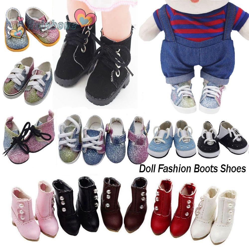 Giày boot da mini nhiều màu sắc cho búp bê 20cm 24 kiểu dáng