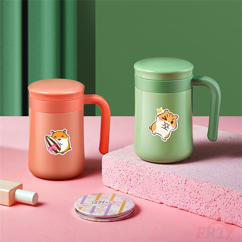 ❉ Kawaii Hamster Cricetinae Emoji Series 02 - Cute Pets Stickers ❉ 50Pcs/Set DIY Fashion Luggage Laptop Skateboard Decals Doodle Stickers