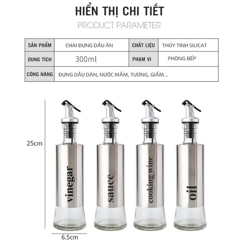Chai Đựng Dầu Ăn, Nước Mắm Có Nắp Rót Chống Tràn