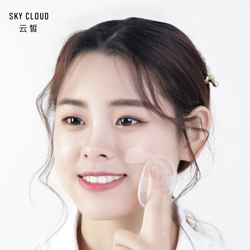 ♥❤ ❥ Yunxi transparent silica gel powder puff BB Cream jelly crystal dressing no powder make-up puff dry and wet air cus