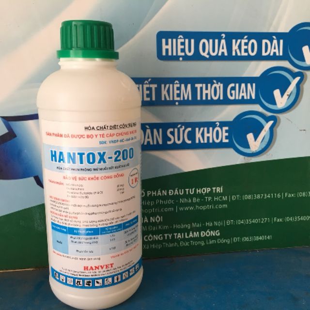 Thuốc diệt muỗi, kiến gián, ve, bọ  Hantox 1000ml