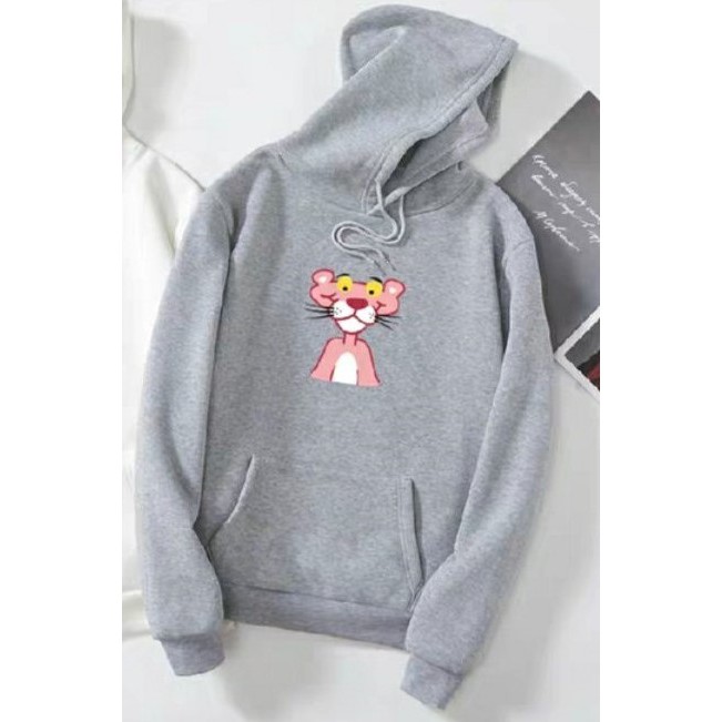 Áo hoodie báo hồng chất nỉ bông dày siêu ấm, cho các bạn đi dạo phố, hẹn hò, đi du lịch.