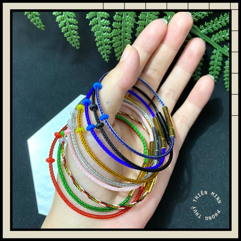 Dây cước lõi thép mix Charm cỡ dây 2li - Vòng Tay khoá titan siêu bền