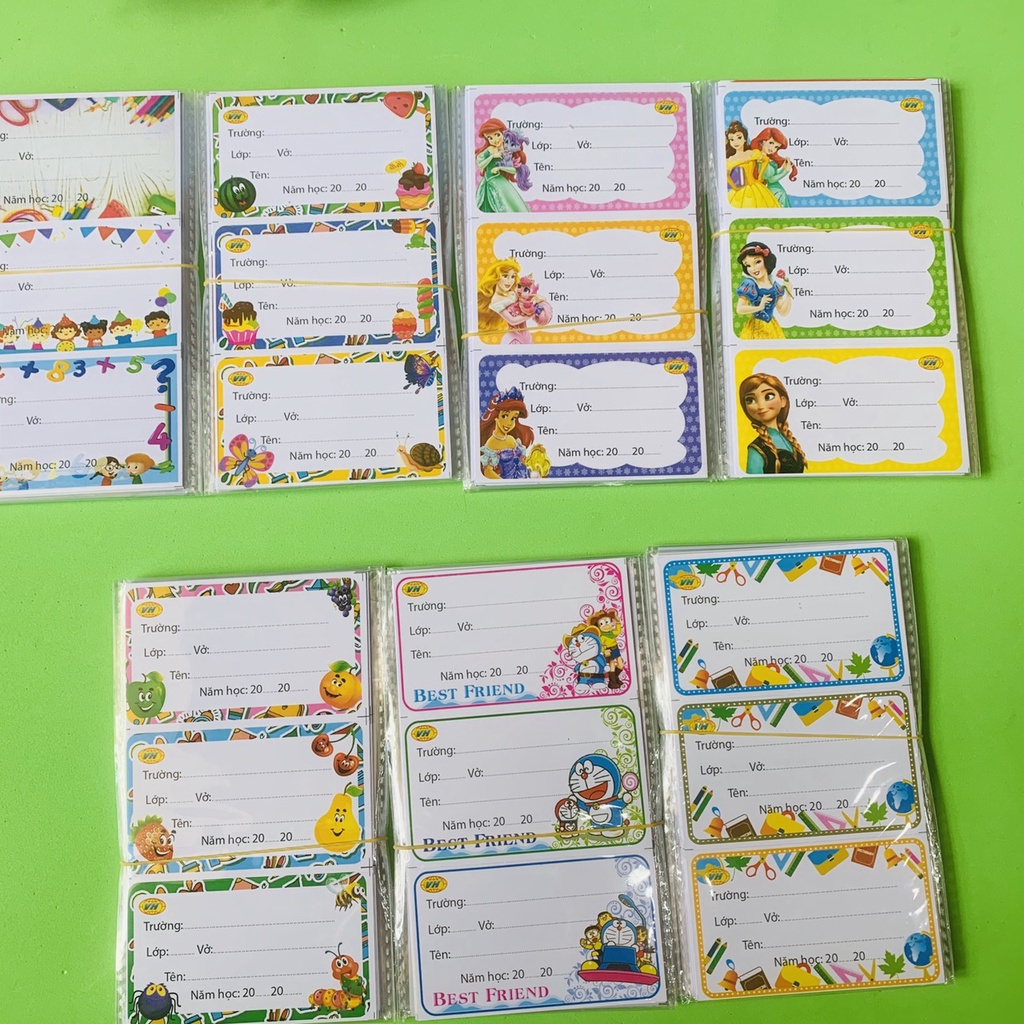 Nhãn vở có keo dán sẵn 120 cái