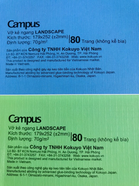 Vở kẻ ngang Campus 80 trang Landcape