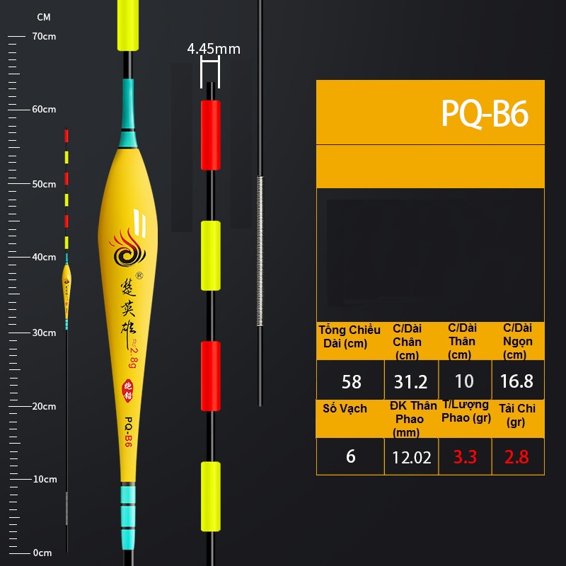 Phao Hố Đấu Quyền Năng Bản Nâng Cấp, Phao Câu Đơn Câu Đài Chất Liệu Nanomet Mã PQ