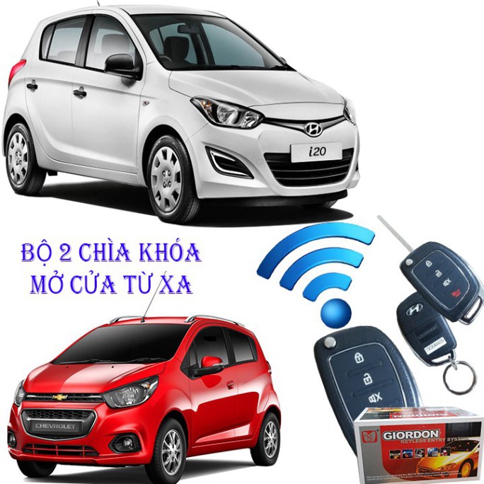 Sản phẩm Bộ 2 Chìa Khóa Thông Minh Điều Khiển Mở Cửa Xe Hơi, Ô Tô Từ Xa thương hiệu GIORDON dùng cho xe toyota, hyundai 